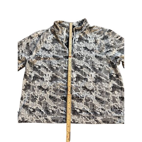 Spyder Active Woman's Half Zip Long Sleeve Knit Top Sz L Black White Gray - Picture 4 of 10